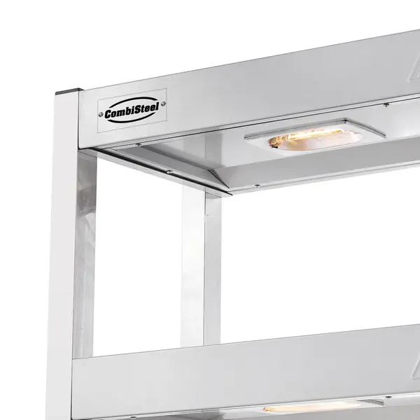Etagère/Warmtebrug | RVS | 2 Niveaus | Verwarmd (Halogeen) | 60°C/70°C | 1.8kW (2x 230V) | 1200x300x650(h)mm