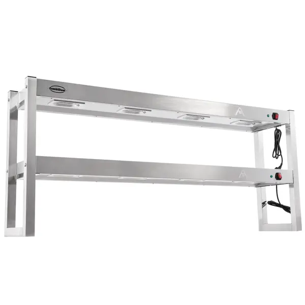 Etagère/Warmtebrug | RVS | 2 Niveaus | Verwarmd (Halogeen) | 60°C/70°C | 2.4kW (2x 230V) | 1500x300x650(h)mm