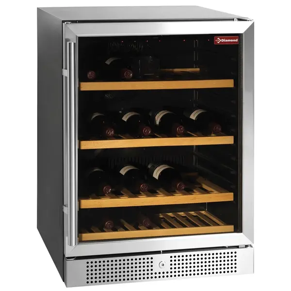 Wijnkoelkast | MILLEBOLLE | 160L (45x 75cl) | RVS | 1 Zone | +5°C/+18°C | Geforceerd | 595x570x820(h)mm