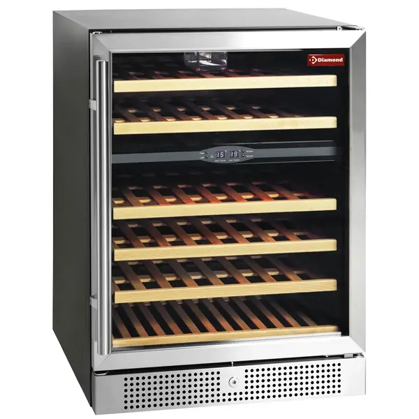Wijnkoelkast | MILLEBOLLE | 160L (45x 75cl) | RVS | 2 Zones | +5°C/+18°C | Geforceerd | 595x570x820(h)mm