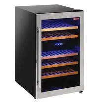 Diamond Wijnkoelkast | MILLEBOLLE EVO | 140L (33x 75cl) | RVS/Zwart | 2 Zones | +5°C/+18°C | Geforceerd | 493x635x840(h)mm 