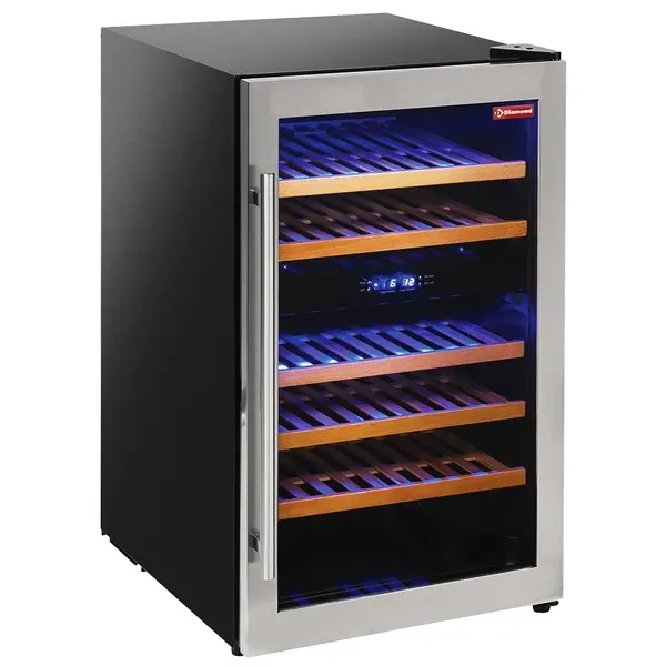 Wijnkoelkast | MILLEBOLLE EVO | 140L (33x 75cl) | RVS/Zwart | 2 Zones | +5°C/+18°C | Geforceerd | 493x635x840(h)mm