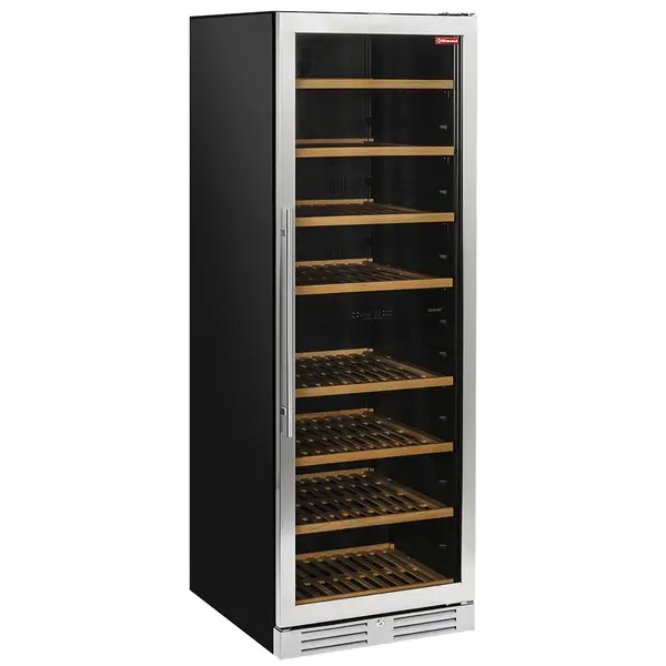 Wijnkoelkast | MILLEBOLLE EVO | 440L (151x 75cl) | RVS/Zwart | 2 Zones | +5°C/+18°C | Geforceerd | 595x720x1767(h)mm