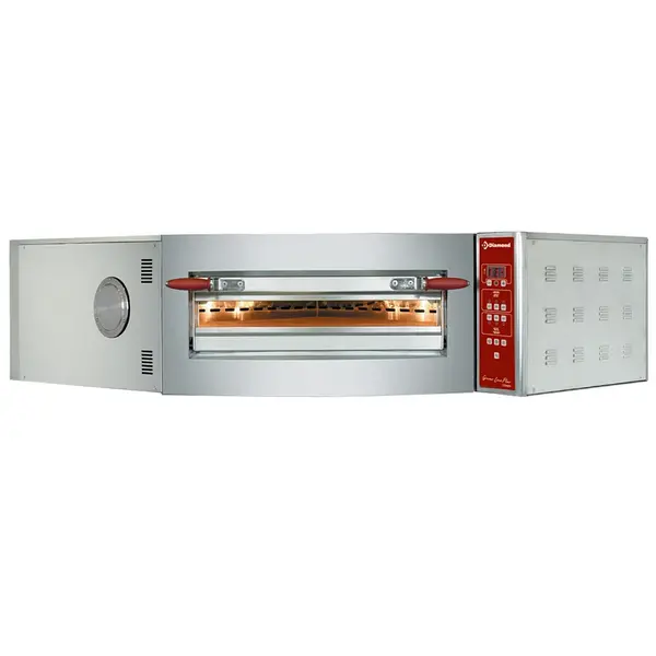 Hoek-Pizzaoven | Elektrisch | 8x Ø35cm | ≤400°C | 11.8kW (400V) | Stapelbaar | 1445x1639x430(h)mm