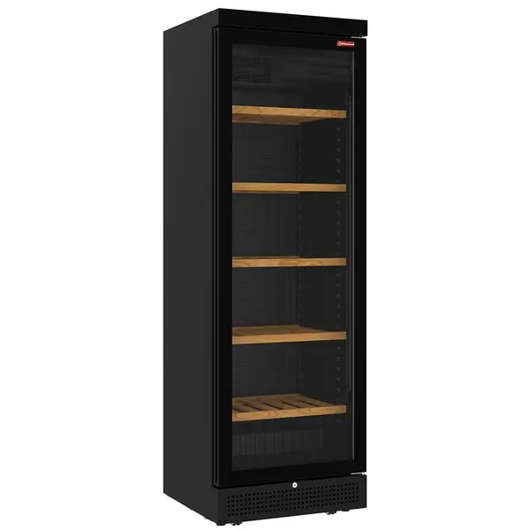 Wijnkoelkast | WINE EVO | 382L (118x 75cl) | Zwart | 1 Zone | +7°C/+20°C | Statisch + Ventilator | Wielen | 600x618x1863(h)mm
