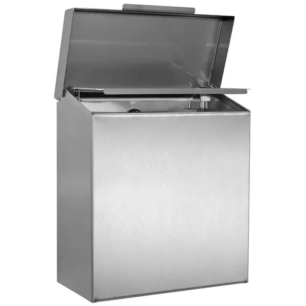 Wandafvalbak | MARE | RVS (Geborsteld) | 4.2L | Klapdeksel | Incl. Bevestiging | 215x112x240(h)mm