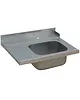 Diamond Verbindingstafel (Links) | RVS | 1 Spoelbak (Rechts) | Achteropstand | 1000x700mm 