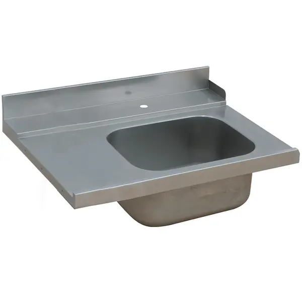 Verbindingstafel (Links) | RVS | 1 Spoelbak (Rechts) | Achteropstand | 1300x700mm