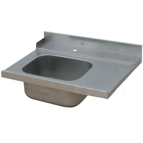 Verbindingstafel (Rechts) | RVS | 1 Spoelbak (Links) | Achteropstand | 1300x700mm