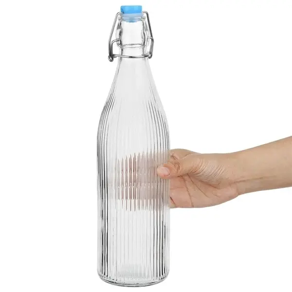 Flessen | Glas | 1L | Beugelsluiting | 6 Stuks | Ø85x315(h)mm