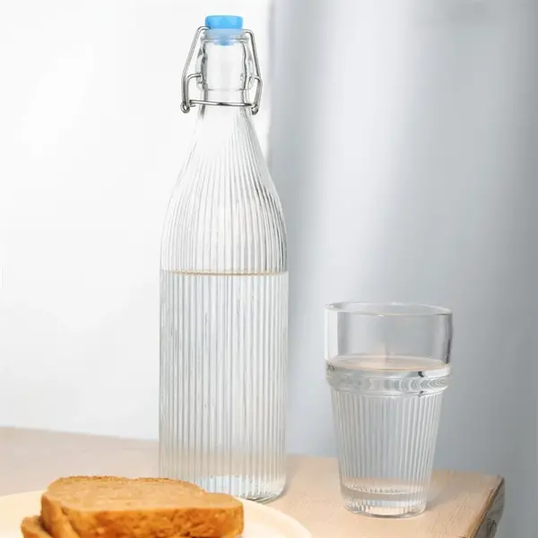 Flessen | Glas | 1L | Beugelsluiting | 6 Stuks | Ø85x315(h)mm