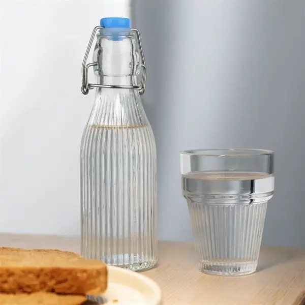 Flessen | Glas | 0.2L | Beugelsluiting | 6 Stuks | Ø60x191(h)mm