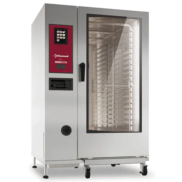 Combisteamer | Gas | 20 Niveaus (2/1 GN) | 25°C/300°C | 99.98kW/2.5kW (230V) | Zelfreiniging | Touchscreen | 1162x1066x1794(h)mm