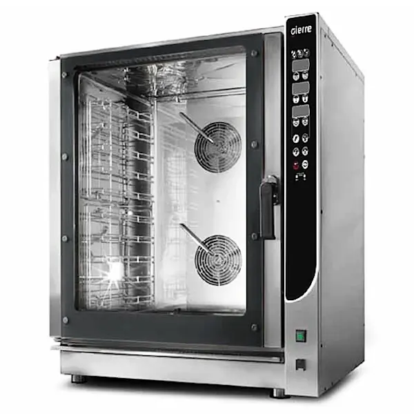 Heteluchtoven | 10 Niveaus (EN/GN) | Elektrisch | 30°C/280°C | 12.7kW (400V) | Bevochtiging (Automatisch) | Zelfreiniging | 920x840x1170(h)mm