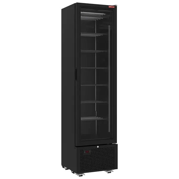 Vrieskast | Smal Model | 221L | Zwart | -18°C/-24°C | Statisch + Ventilator | Wielen | 494x521x1915(h)mm