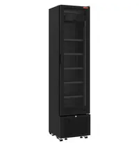 Diamond Koelkast | Smal Model | 221L | Zwart | +1°C/+9°C | Statisch + Ventilator | Wielen | 450x497x1881(h)mm