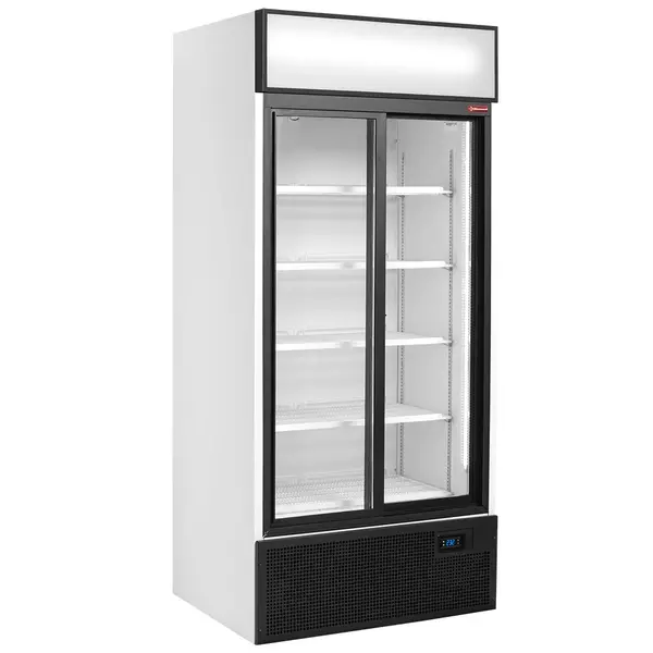Koelkast | 760L | Wit/Zwart | +2°C/+10°C | Statisch + Ventilator | Schuifdeuren | Wielen | 890x740x1990(h)mm