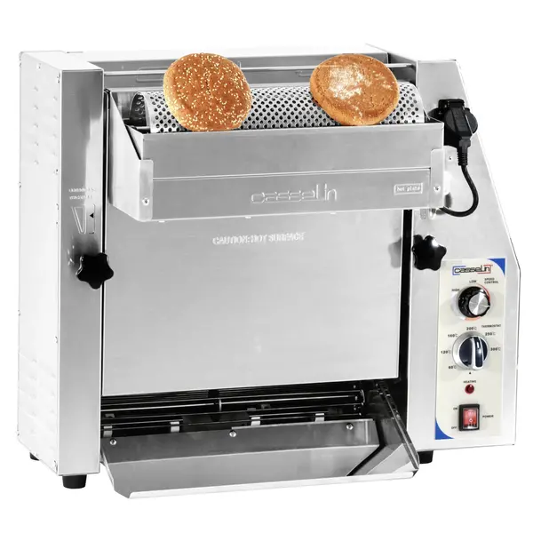 Verwarmd Boterwiel | Casselin CAS-CTV300 Doorlooptoaster | RVS | 45°C/90°C | 0.2kW (230V) | 242x166x162(h)mm