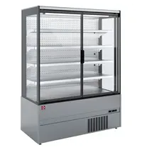 Diamond Wandkoeling | IMOLA LINE | RVS/Grijs | -1°C/+5°C | Statisch + Ventilator | Draaideuren | 1310x665x1920(h)mm 