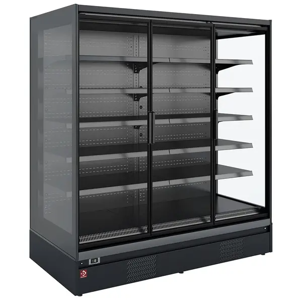Wandkoeling | NAPOLI LINE | Zwart | -1°C/+5°C | Statisch + Ventilator | Draaideuren | 1310x875x2040(h)mm