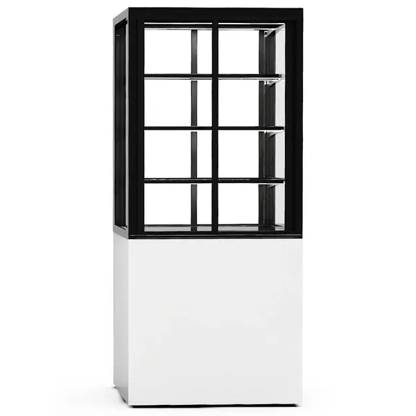 Warmhoudvitrine | INTEGRA | Wit/Zwart | 60°C/70°C | Geventileerd | 4 Niveaus | Zelfbediening | 0.53kW (230V) | Touchscreen | Wielen (Geremd) | 600x600x1400(h)mm