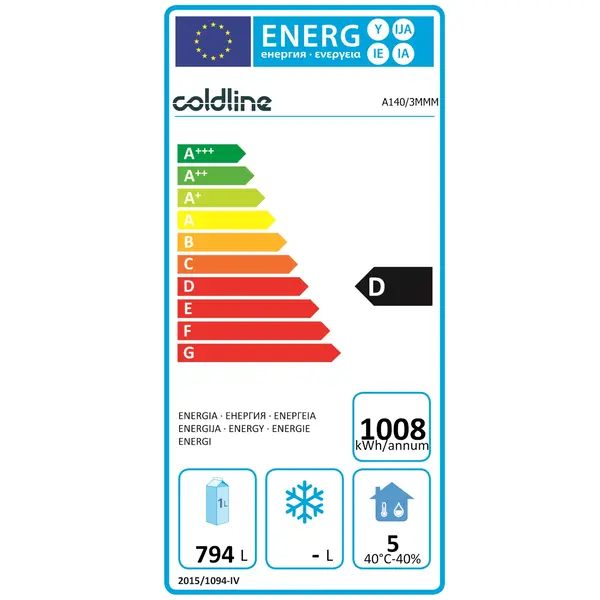 Koelkast | MASTER COMBI | 1163L (2/1 GN) | RVS | -2°C/+8°C | Geforceerd | WiFi + App | 1480x815x2085(h)mm