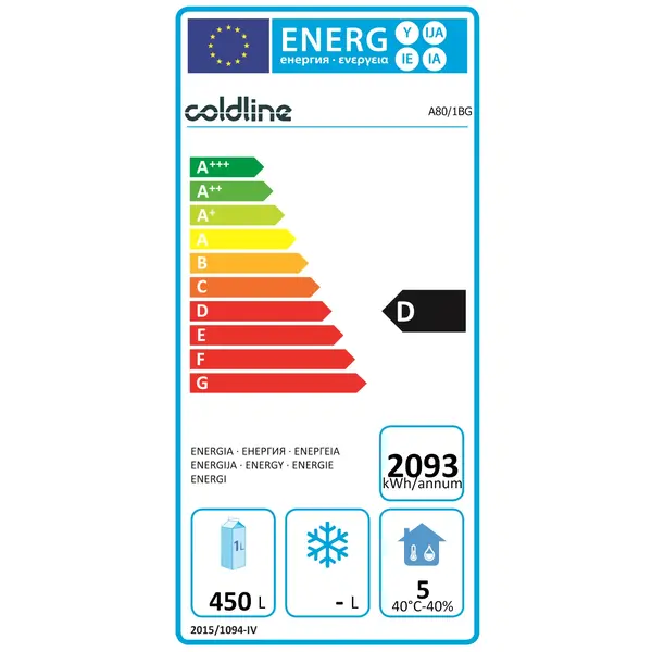 IJsvrieskast | ICE | 573L (27x 5L) | RVS | -10°C/-22°C | Statisch + Ventilator | WiFi + App | 810x715x2085(h)mm