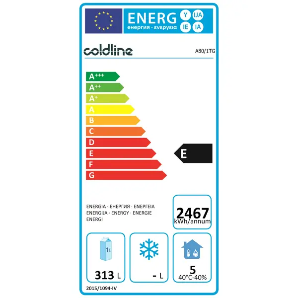 IJsvrieskast | ICE | 573L (27x 5L) | RVS | -10°C/-30°C | Statisch + Ventilator | WiFi + App | 810x715x2085(h)mm