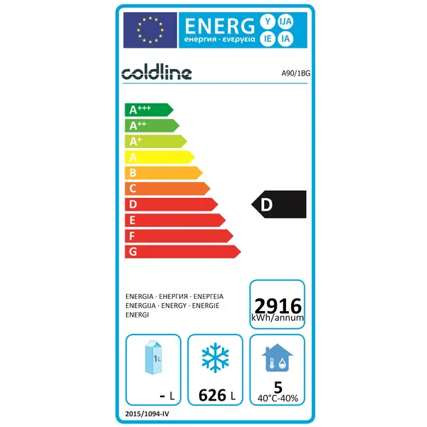IJsvrieskast | ICE | 872L (54x 5L) | RVS | -10°C/-22°C | Statisch + Ventilator | WiFi + App | 810x1015x2085(h)mm