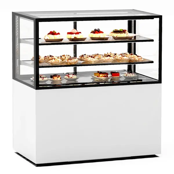 Warmhoudvitrine | INTEGRA | Wit/Zwart | 60°C/70°C | Geventileerd | 3 Niveaus | 1.05kW (230V) | Touchscreen | Wielen (Geremd) | 1000x600x1100(h)mm