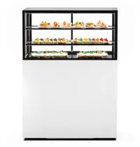 SAYL Warmhoudvitrine | INTEGRA | Wit/Zwart | 60°C/70°C | Geventileerd | 3 Niveaus | Zelfbediening | 1.05kW (230V) | Touchscreen | Wielen (Geremd) | 1000x600x1400(h)mm