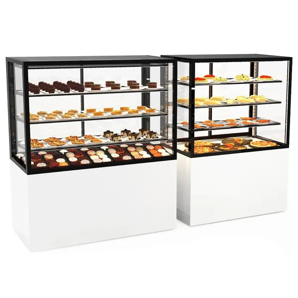 Koelvitrine | INTEGRA | Wit/Zwart | +2°C/+6°C | Geforceerd | 4 Niveaus | Vochtigheid Instelbaar | Wielen (Geremd) | 1000x600x1400(h)mm