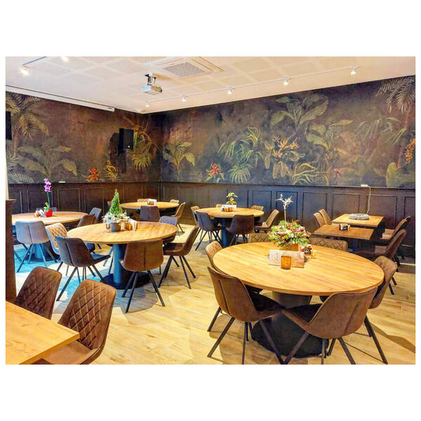Stoelen | TES DIAMOND | Kunstleer/Metaal | Mocca | Zwarte Poten | Indoor | 2 Stuks | 510x610x810(h)mm