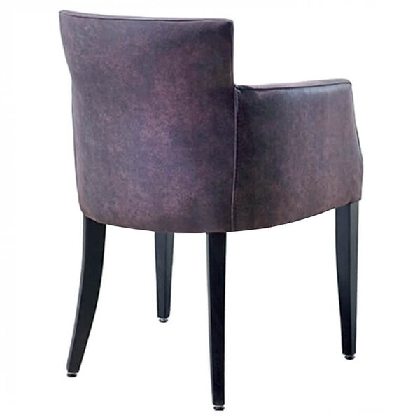 Stoel | OMEGA | Microvezel/Hout | Brown | Wengé Poten | Indoor | 510x530x880(h)mm