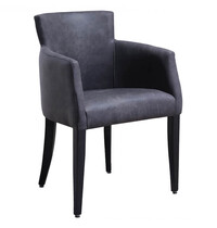 HC Stoel | OMEGA | Microvezel/Hout | Anthracite | Wengé Poten | Indoor | 510x530x880(h)mm 