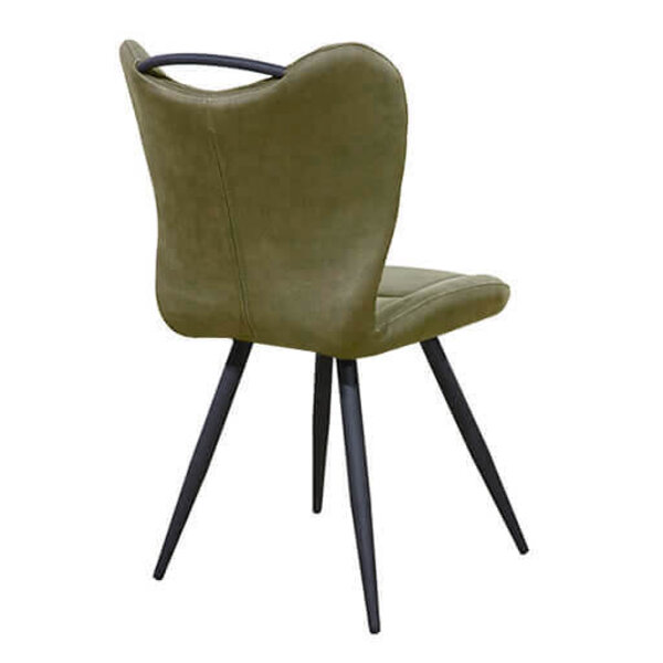 Stoelen | GIBSON | Microvezel/Metaal | Moss | Zwarte Poten | Indoor | 2 Stuks | 650x480x870(h)mm