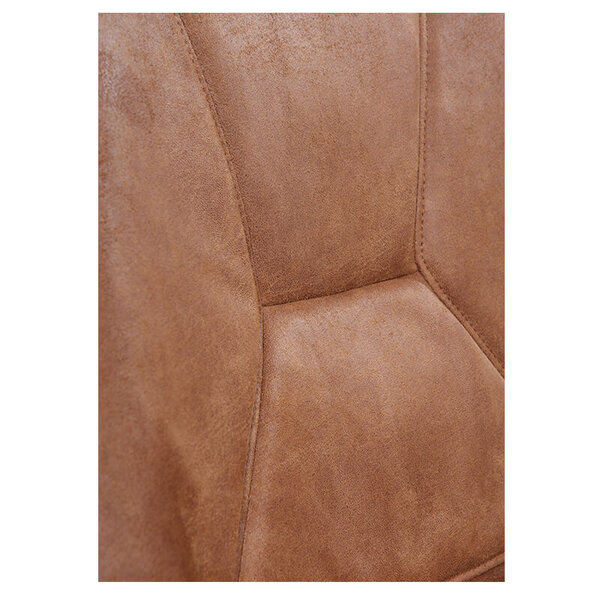 Stoelen | CARMEN | Leer/Metaal | Camel | Zwarte Poten | Indoor | 2 Stuks | 510x600x830(h)mm