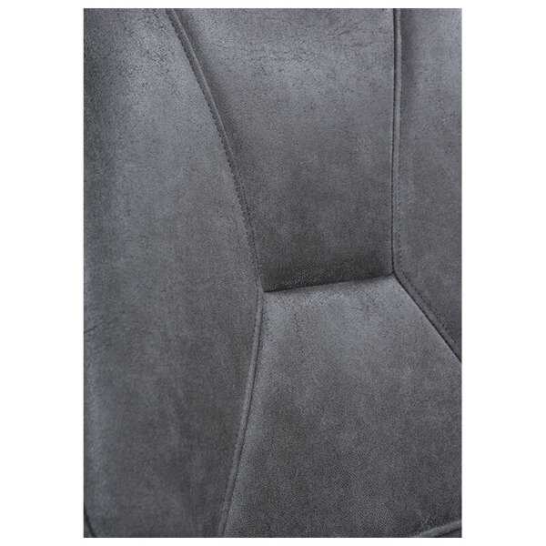 Stoelen | CARMEN | Leer/Metaal | Graphite | Zwarte Poten | Indoor | 2 Stuks | 510x600x830(h)mm