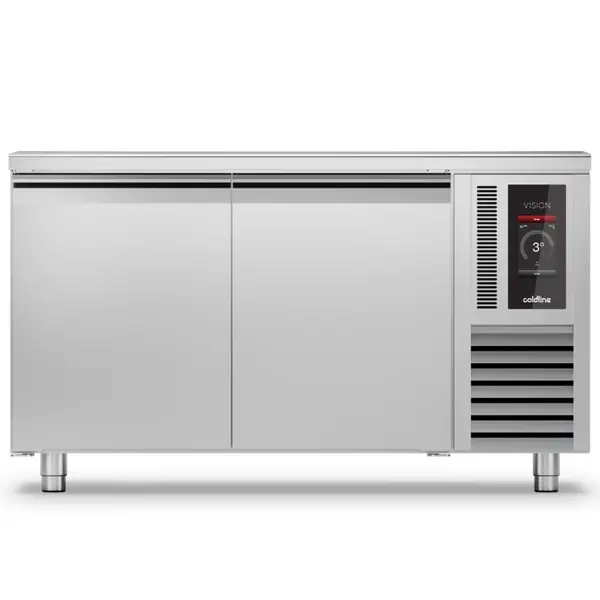 Bakkerij Koelwerkbank | VISION | 389L | 2 Deuren (EN600x400) | -5°C/+15°C | Statisch + Ventilator | Touchscreen + App | 1450x800x850(h)mm