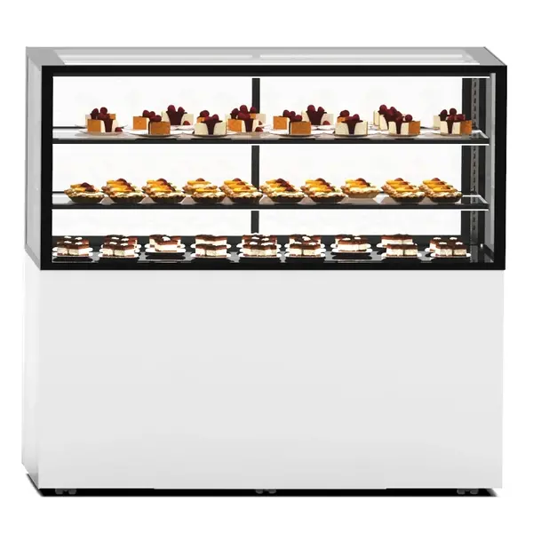 Warmhoudvitrine | INTEGRA | Wit/Zwart | 60°C/70°C | Geventileerd | 3 Niveaus | 1.05kW (230V) | Touchscreen | Wielen (Geremd) | 1200x600x1100(h)mm