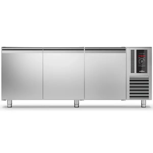 Bakkerij Koelwerkbank | VISION | 607L | 3 Deuren (EN600x400) | -5°C/+15°C | Statisch + Ventilator | Touchscreen + App | Zonder Werkblad | 2005x780x810(h)mm
