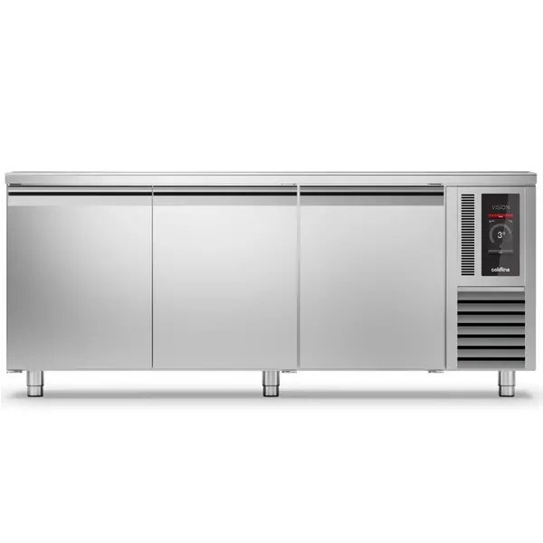 Bakkerij Koelwerkbank | VISION | 658L | 3 Deuren (EN600x400) | -5°C/+15°C | Statisch + Ventilator | Touchscreen + App | 2005x800x900(h)mm