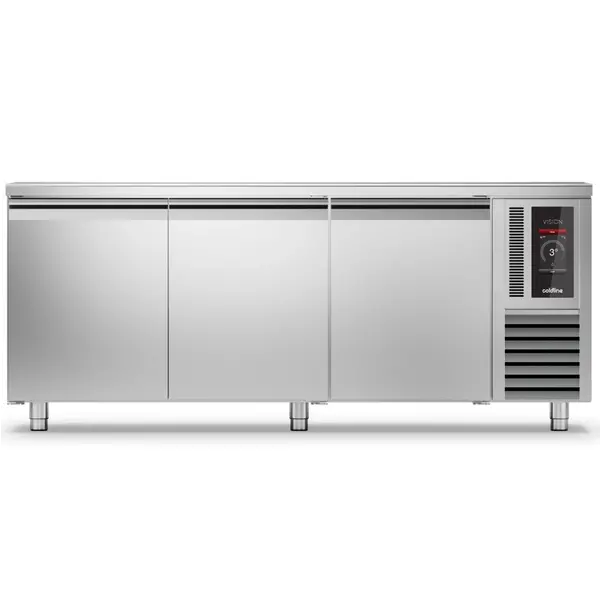 Bakkerij Koelwerkbank | VISION | 557L | 3 Deuren (EN600x400) | -5°C/+15°C | Statisch + Ventilator | Touchscreen + App | 2005x800x800(h)mm