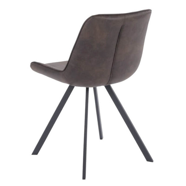 Stoelen | TES DIAMOND | Microvezel/Metaal | Olive | Zwarte Poten | Indoor | 2 Stuks | 510x610x810(h)mm