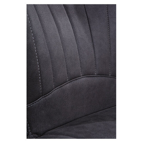 Stoelen | GIBSON | Microvezel/Metaal | Anthracite | Zwarte Poten | Indoor | 2 Stuks | 650x480x870(h)mm