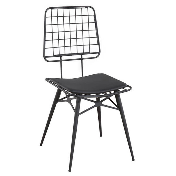 Stoel | RIO | Kunstleer/Metaal | Black | Zwart Frame | Indoor | 450x520x900(h)mm
