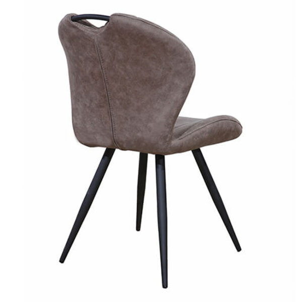Stoelen | MIRACLE | Microvezel/Metaal | Steel | Zwarte Poten | Indoor | 2 Stuks | 540x640x880(h)mm