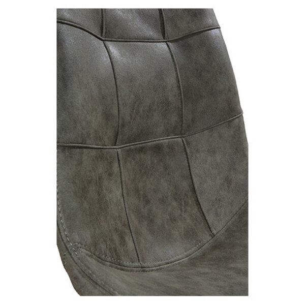 Stoelen | PEAK | Microvezel/Metaal | Olive | Zwarte Poten | Indoor | 2 Stuks | 480x650x880(h)mm