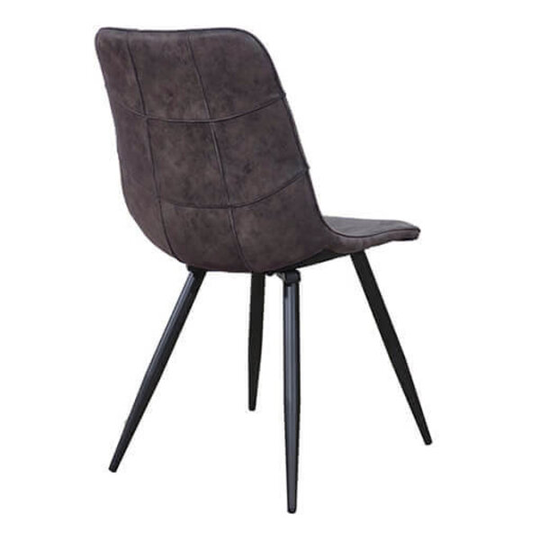 Stoelen | PEAK | Microvezel/Metaal | Steel | Zwarte Poten | Indoor | 2 Stuks | 480x650x880(h)mm