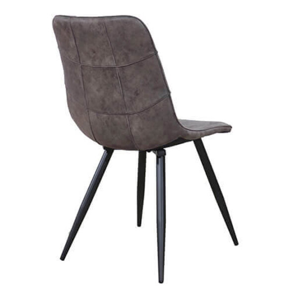 Stoelen | PEAK | Microvezel/Metaal | Anthracite | Zwarte Poten | Indoor | 2 Stuks | 480x650x880(h)mm